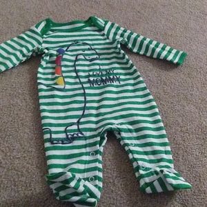 Dinosaur footsie 0-3 months